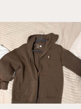 Polo by Ralph Lauren Brown Zip-Up Hoodie